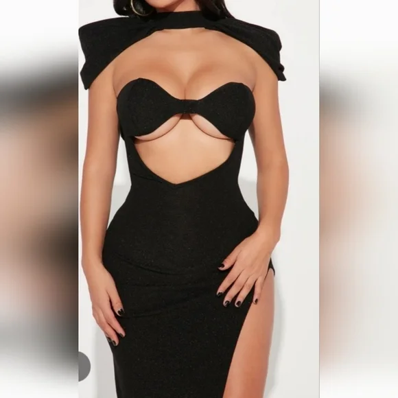 Elegant/ Sexy High Split Dress - Picture 4 of 5